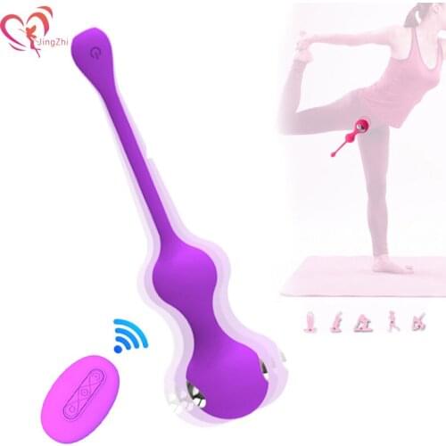 JingZhi 10-Speed Vibrating Kegel Balsl Vaginal Ball Female Sex Toys Ben Wa Balls Boule Geisha Clitoral Vibrator Love Adult Toys