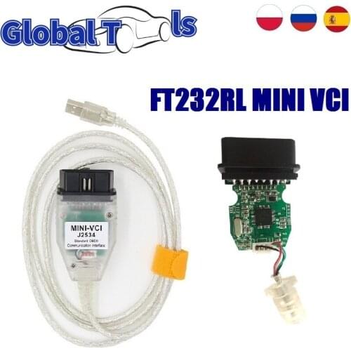 V16.00.017 J2534 MINI VCI Techstream TIS Cable For Toyota MINI VCI J2534 MINI-VCI FT232RL for Toyota TIS MINI VCI TIS Techstream