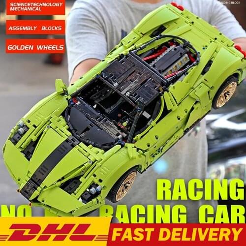 Mould King 13074 Car Model Compatible With MOC-46921 Ferraried Enzo 1:8 Car Model Building Blocks Kids Christmas Toys Gift