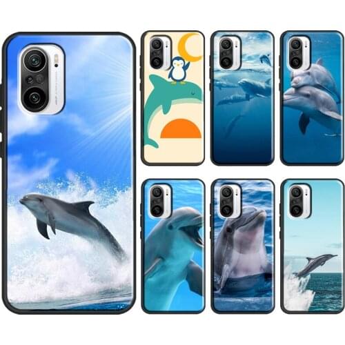 Sea animal cute dolphin For POCO X3 M3 F2 Pro Case For Xiaomi Mi 10T 9T Pro Note 10 Lite A2 Mi 11 A3 Phone Coque