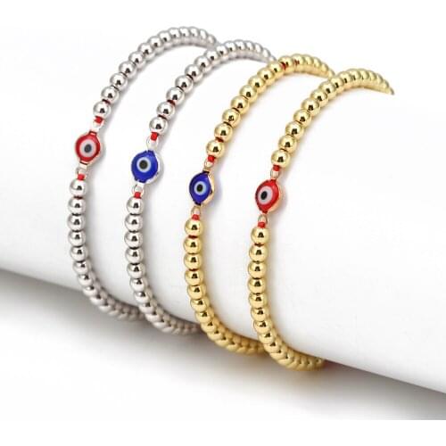 New product beaded copper demon eye bracelet ins jewelry couple eye bracelet commemorative gift