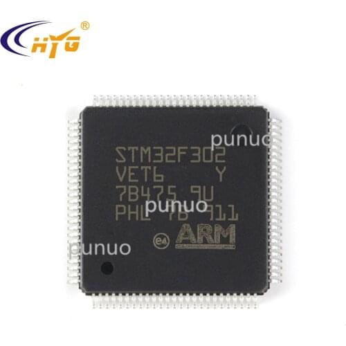 Original Authentic STM32F302VET6 Encapsulation LQFP100 2.0-3.6 V 32b MCU+FPU ADC 512KB Flash Single Chip Timers Microcomputer