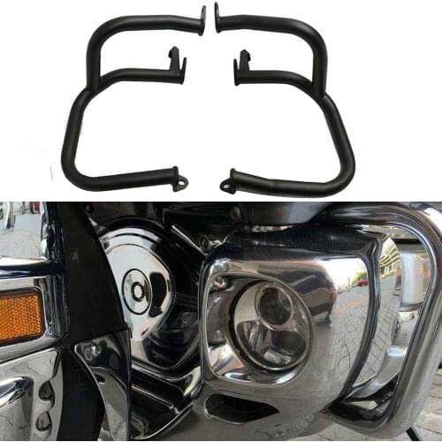 Front Left& Right Motorcycle Engine Highway Crash Bar Guard Protection For Honda GL1800 2001-2016/ GL1800A 2001-2005 Black