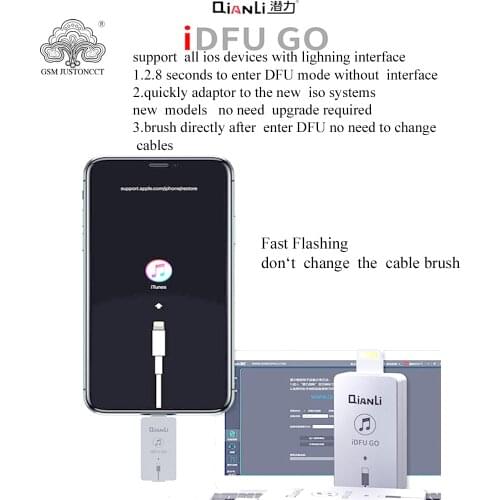 QIANLI iDFU GO Start DUF No need Change Line Enter Recovery Mode Directly Shortcut brush Tool Forlightning Interface IOS Device