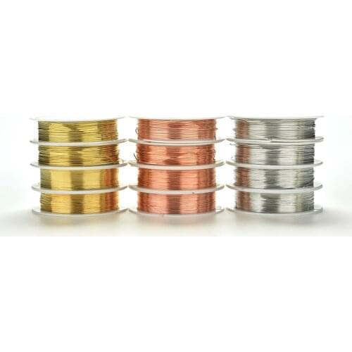 0.3mm 0.4mm 0.6mm 0.8mm Silver Gold Copper Color Alloy Cord Beading Wire DIY Craft Making Jewelry Cord String Accessories