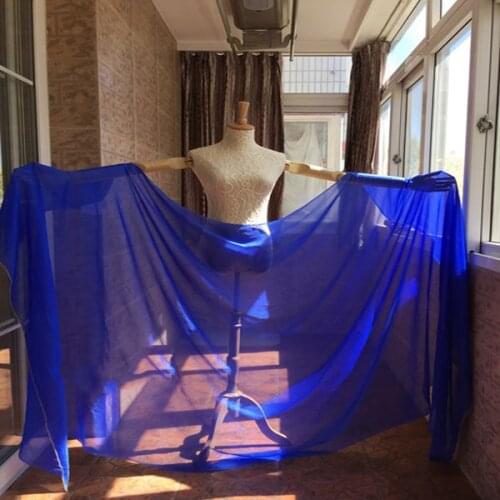 High quality Blue color 100% Silk bellydancing Veils for Dancers 2.5meter size free-shipping
