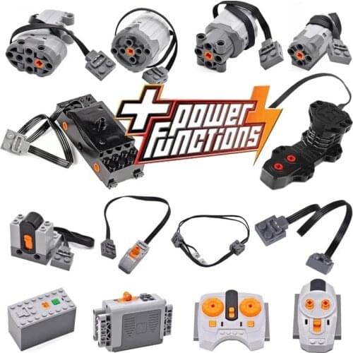 Technical Motor Parts Multi Power Functions 8293 8883 Tool Servo Train Motor PF Model Sets Building Blocks Compatible All Brands