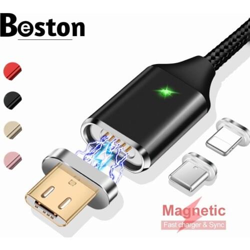 1M 2M Quick Magnetic Charger 3.0 4.0 Micro USB Cable for iPhone Samsung Xiaomi Fast Magnetic Phone Charging Cord Type C Cable