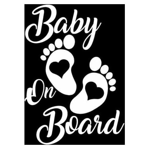 12.7x17.8cm Child Reflective Car Stickers Baby on Board Car Stickers Affixed to The Baby Glue Sticker Oem Window PVC Cn(origin)