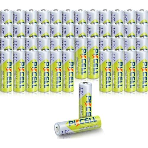 48Pcs PKCELL AA 1.2V Rechargeable Batteries Ni-MH AA 2600mAh Bateria Baterias For Toy Digital Camera