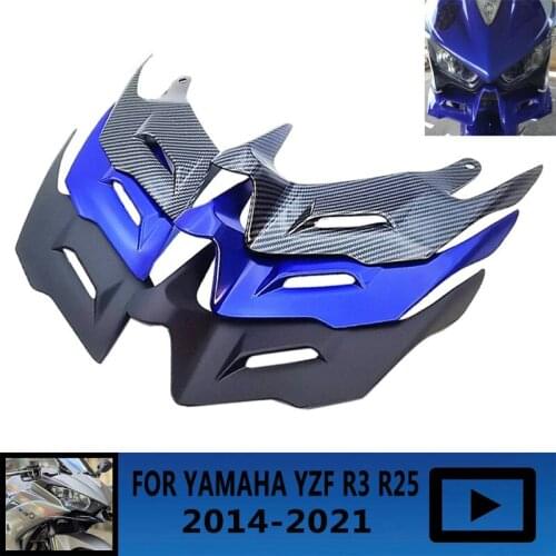 For Yamaha YZFR3 YZFR25 R3 R25 2014-2021 Motorcycle Accessories Front Wind Wing Front Aerodynamic Windshield Fairing Front Cover