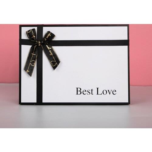 AVEBIEN Black white Best love gift box perfume cosmetics wallet packaging box Wedding return gift bag коробка cajas de carton