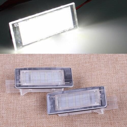 CITALL 1 Pair 2 Pin 18 LED License Number Plate Light Lamp 8200013577 fit for Renault Espace MK4 Scenic Laguna
