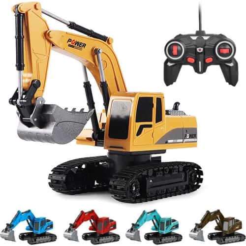 RC Excavator Toy 2.4Ghz 6 Channel 1:24 RC Engineering Car Alloy And Plastic Excavator 6CH And 5CH RTR For Kids Christmas Gift