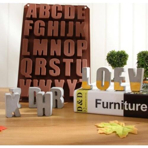 26 Big English Alphabets/Letters Shape DIY Jelly Ice Silicone Mold Cake Decorating Fondant Cake Chocolate Moulds WYQ