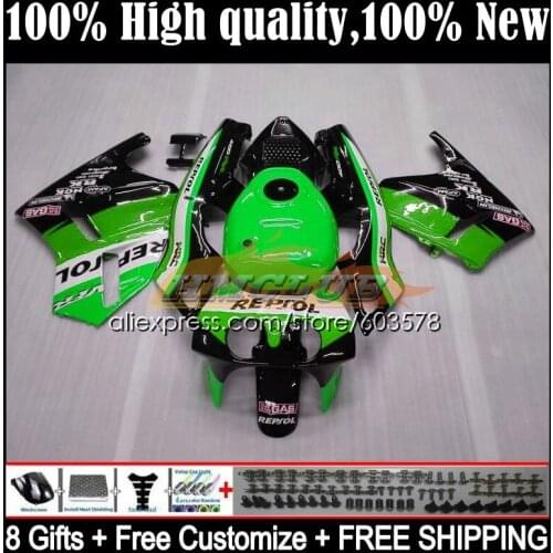 Body For HONDA VFR400 R V4 VFR400RR RVF400R VFR400R 1987 1988 34CL.83 RVF VFR 400 R RR 400R CC NC24 87 88 Fairings Repsol green