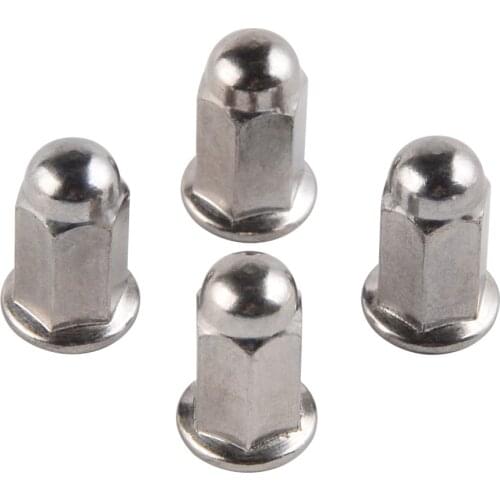 Motorcycle M6 Acorn Dome Cap Hex Nuts Chrome Plate Fits for Honda Suzuki Kawasaki Yamaha DT100 DT125 DT175 DT250 DT360 FJ1100