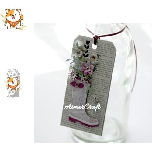 Rain Boots Flower Metal Cutting Dies Scrapbooking Stencil DIY Decorative Embossing Craft Die Cuts Card Making New Dies For 2019