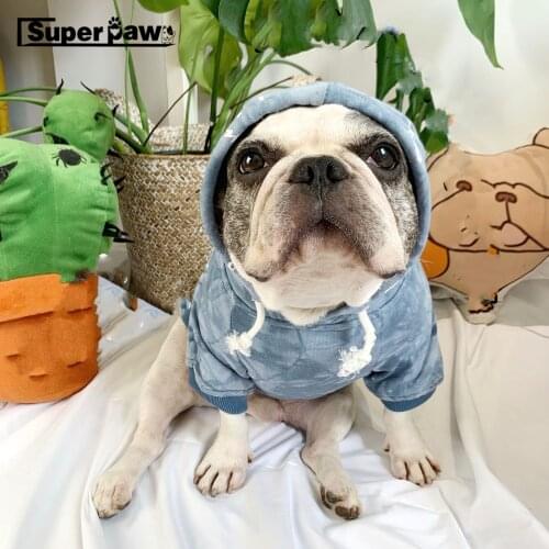 Fashion Dog Hoodie Pet Puppy Clothes Coat French Bulldog Schnauzer Corgi Jacket for Dogs Cats Warm Apparel Pug Costume GSC08