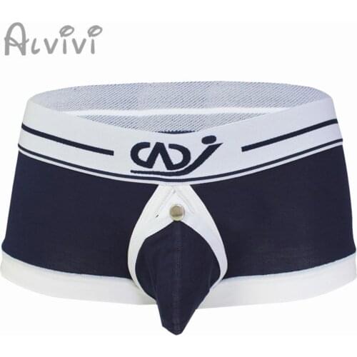 Alvivi Mens Underwear Boxer Briefs Spandex Shorts Breathable Antibacterial Crotch Printed Boxer Shorts Thin Summer Boxer Pants