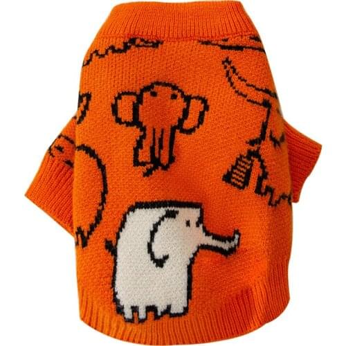 Dog Winter Clothes For Small Dogs Cats Pet Cute Cartoon Print Sweater for Chihuahua Teddy Puppy Warm Coat Costume Pug Ropa Perro