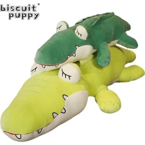 60/80/110cm Big Size Crocodile Plush Pillow Soft Stuffed Alligator Plush Toy Cartoon Animal Dolls Kids Accompany Pillow Gift
