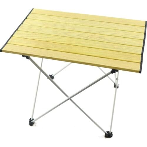 Portable Folding Aluminum Alloy Camping Table, Ultralight Compact with Carry Bag for Outdoor,Fishing & Hiking White
