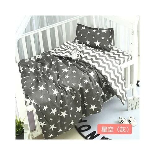 New Arrive Stars wave Baby Crib Bedding Detachable Cot Sheets Cotton Thickening cama bebe,Duvet/Sheet/Pillow, with filling