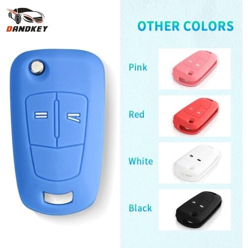 Dandkey Silicone Car Key Cover For Vauxhall Opel Corsa Astra Meriva Vectra Zafira Gtc Signum Tigra Remote Flip 2 Button Fob Case