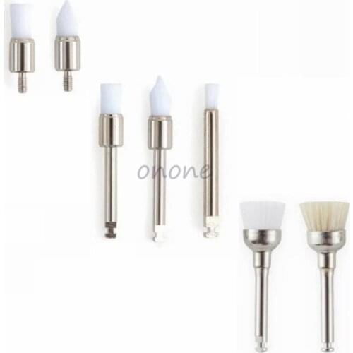 100pcs/Box Dental Nylon Polishing Brushes Bowl / Flat Shape Latch Type (RA) Single Use