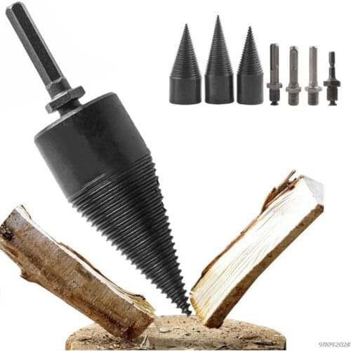 Home Outdoor Wood Chopping Drill Bit Firewood Machine Drill Parts Wood Cone Reamer Punch Driver Replacement Parts 21 Wholesales