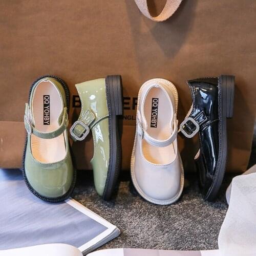 2021 Baby Girls Mary Janes Leather Shoes 1-6 Years Toddler Kids Soft Leather Soft Sole Princess Dress Shoes Girls Flats 21-30