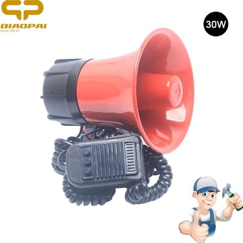Universal Police Siren Sound Horn Loudspeaker 12V 100W Super Loud Horn Car Megaphone Speeker Siren Alarm Police Metal Truck Horn