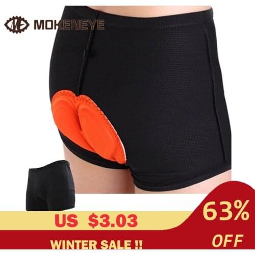 Bike Cycling Shorts Sponge Gel 3D Padded Black Comfortable Wear Resistant Riding Shorts Pants Underwear Size S-XXXL Underwear