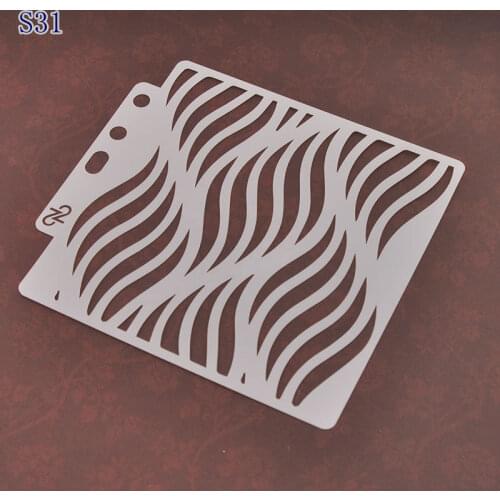 Wave Layering Stencils graffiti hand copied board hollowed out photo album graphic spray painting tool