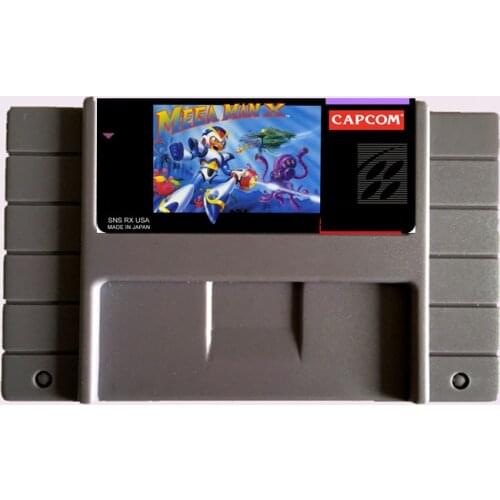 High Quality 16 Bit MEGA MAN X NTSC Big Gray Game Card For USA Version Game Player