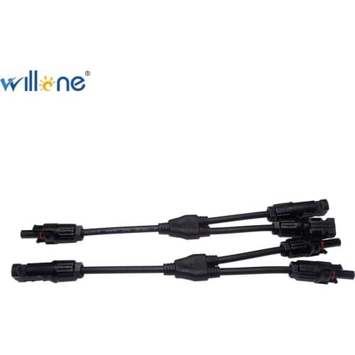 Willone 2 pair free shipping Connector Y Branch y Terminals 2 Male 1 Female and 2 Female 1 Male Solar Panel Cable