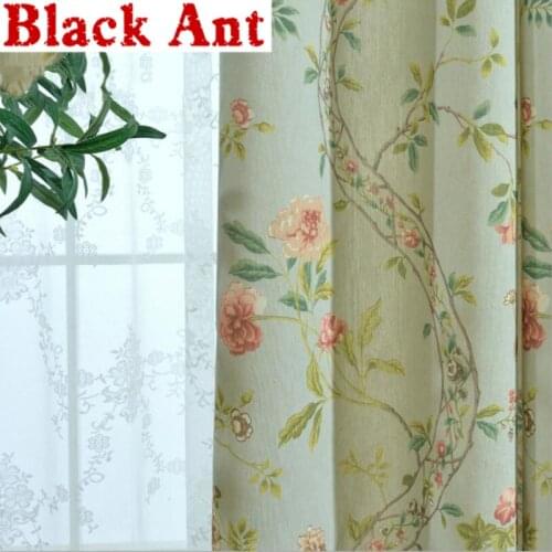 Curtains Floral Print Sheer Voile Window Modern Living Room Rural Curtians Tulle Drapes Bedroom Cortinas Rideaux X315 #30