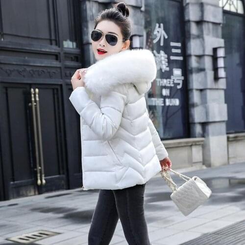 ZITY Winter Female Jacket 2020 Hooded Winter Coat Fake Fur Collar Parkas Woman Plus size S-6XL Winter Jacket Women Short Down