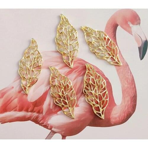 10 pcs/lot DIY leaf chips pendant Crafts Scrapbooking Supplies Handmade Buttons Ornaments Earrings Jewelry Accessories