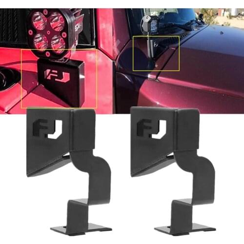 2pcs Car Windshield Pillar Front Cowl Led Work Light Mounting Brackets for Toyota Fj Cruiser 2007-2015