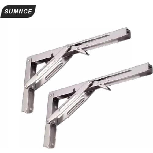 2 Pieces Folding Heavy Duty Shelf Bracket Bench Table Folding Shelf or Bracket