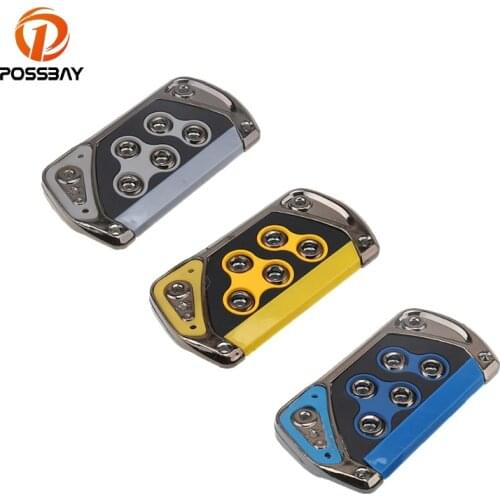 POSSBAY 2 Pcs Car Foot Pedal Transmission Pad Cover Treadle Plate Accelerator Pedal Brake Pedal Clutch Covers Yellow Blue Gray