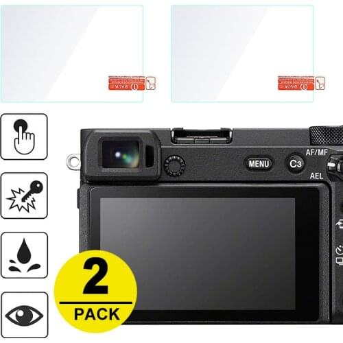 2x Tempered Glass Screen Protector for Sony Alpha a6600 a6100 a9 a9ii ZV-1 Digital Camera