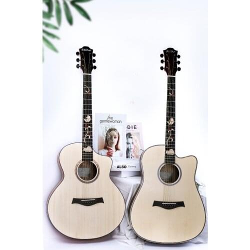41 Inch Folk Guitar 6 String Spruce Acoustic Guitar Graffiti Fingerboard Guitarra Beginner Adult Student Practice AGT299