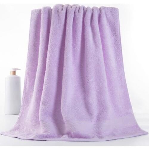 Pure cotton bath towel, 140*70 cm large towel, solid color. Made of high-quality cotton, wrapped in towels, soft and absorbent