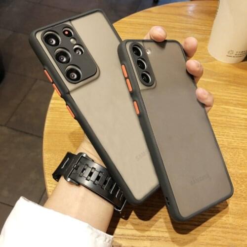 For Samsung Galaxy S21 Ultra Plus Cases For Fundas Samsung Galaxy S21 S 21 Plus S21Ultra 4G 5G Black Protective Phone Case Cover