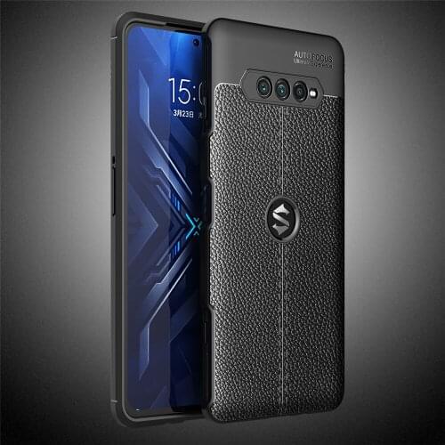 For Xiaomi Black Shark 4 Case Luxury Litchi Striae Full Soft Silicone Cover ShockProof Case For Black Shark 4 Pro Phone Cases
