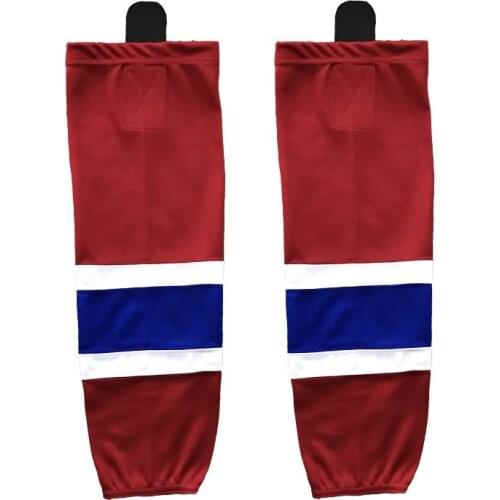 COLDINDOOR 100% Polyester white Ice Hockey Socks Cheap Shin Guards XW001