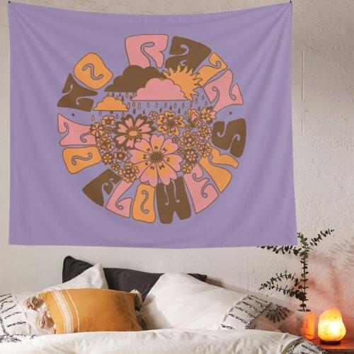 Flower Mandala Tapestry Wall Hanging Hippie Bohemian Tapestries Psychedelic Home Decor Floral Wall Decor Decoration Mural Tapiz